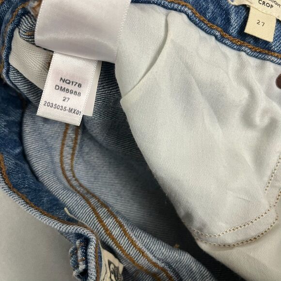 Madewell Jeans Women's 27 Blue Denim Cotton High Rise 5-Pocket Straight Leg - Picture 5 of 6